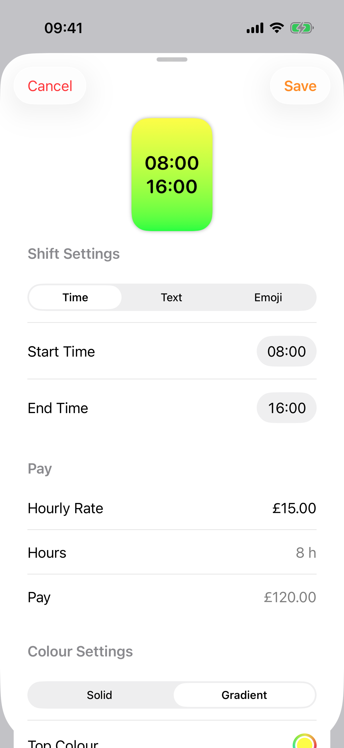 Shift Templates